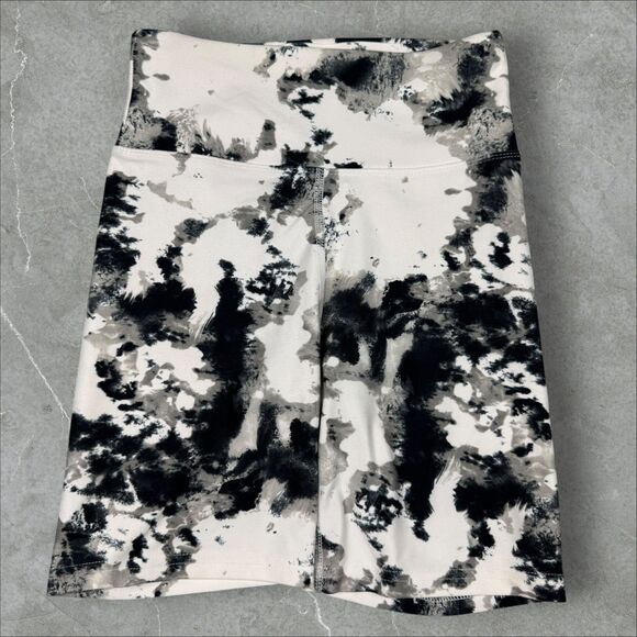 Balance Collection Pants - Women's Balance Collection Marbled Ink Pattern Biker Workout Shorts - Small